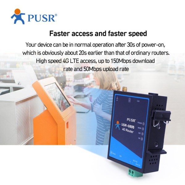 고품질 PUSR 산업용 셀룰러 무선 라우터 SIM 카드 슬롯 포함 호주 라틴 아메리카 뉴질랜드 대만 USR-G805 4