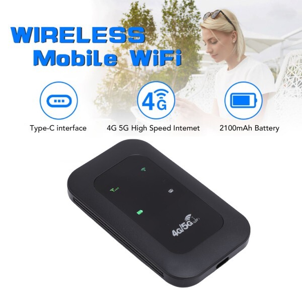 고효율 모바일 4G 5G 라우터 SIM 카드 슬롯 컬러 LED 디스플레이 화면 2100mAh  300Mbps 고속 모바일  라우