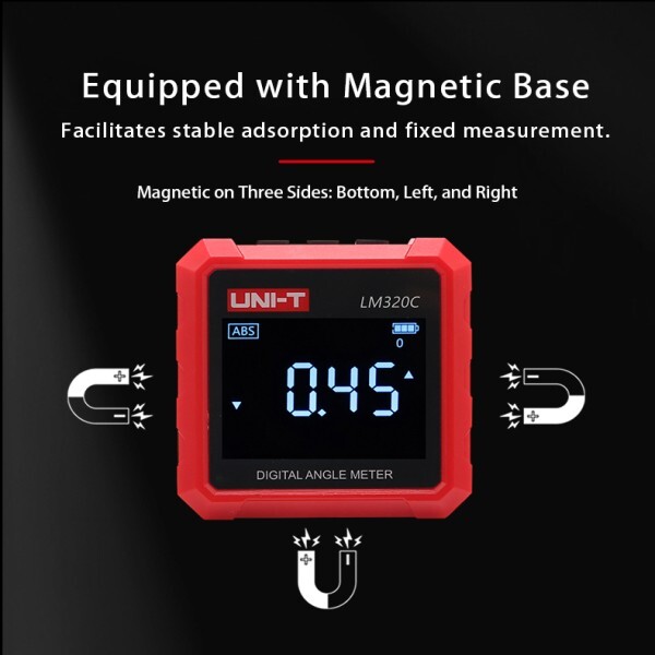가성비 UNI-T LM320C 경사계 디지털 각도 측정기 자석 흡착 기능이 있는 전자 각도 측정기