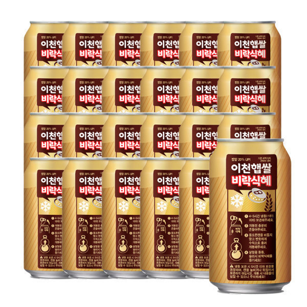 팔도 팔도 이천햅쌀 비락식혜 335ml 6개입 x 4팩(총 24캔)