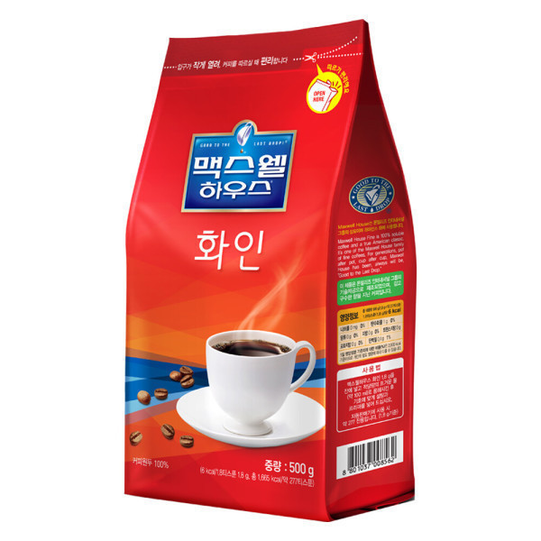 [동서식품][오늘출발] 맥스웰하우스 맥스웰하우스 화인 블랙커피 500g /맥스웰화인/자판기 커피 /12봉까지 묶음배송/a
