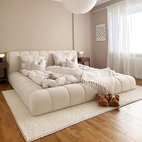 더블베드 침대 인간 개 침실 킹 사이즈 디자인 럭셔리 더블 마사지 간단한 유럽 공주 잠자는 홈 가구