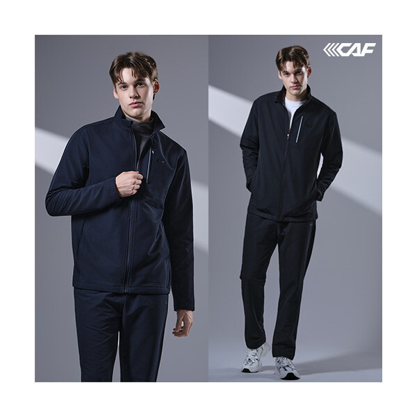 르까프 LECAF 25FW 남성 기모 우븐 트랙셋업 2종 (자켓 + 팬츠)