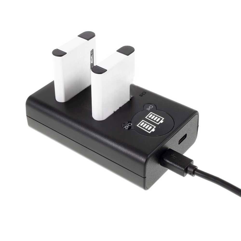 [해외] 리코 GR3 배터리 올림푸스 DB110 듀얼포트 충전식 슬롯 범용 충전기