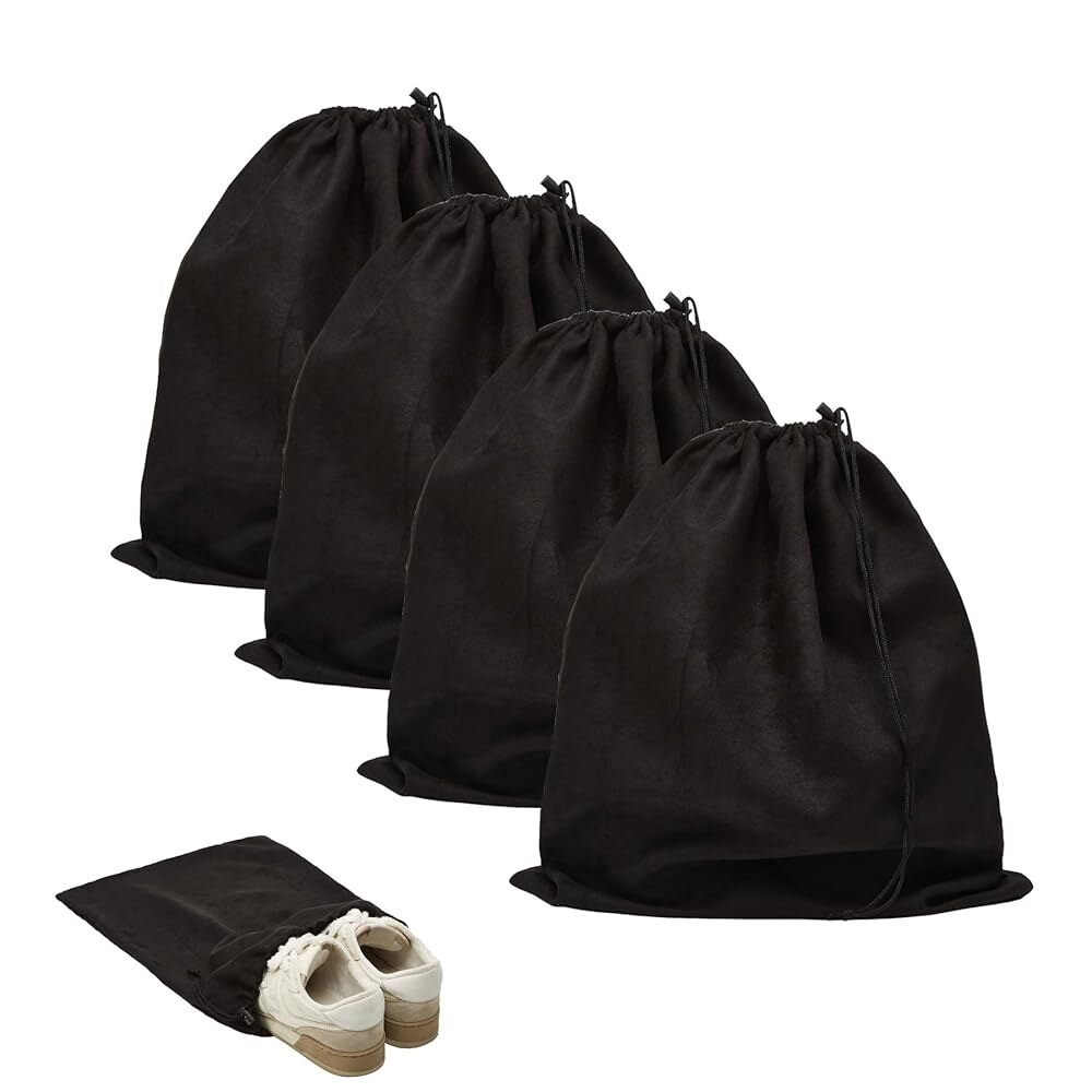 [오늘출발] 레이크 오브 파이어 4피스 여행용 신발 가방 17.7인치 x 13.8인치 방진 가방 - 드로스트링 잠금장치가