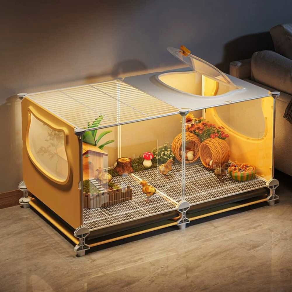 [오늘출발] 루틴 닭장 전용 세트 작은 사육 호화 금사화 별장 값싼 조경 육추 가지 햄스터