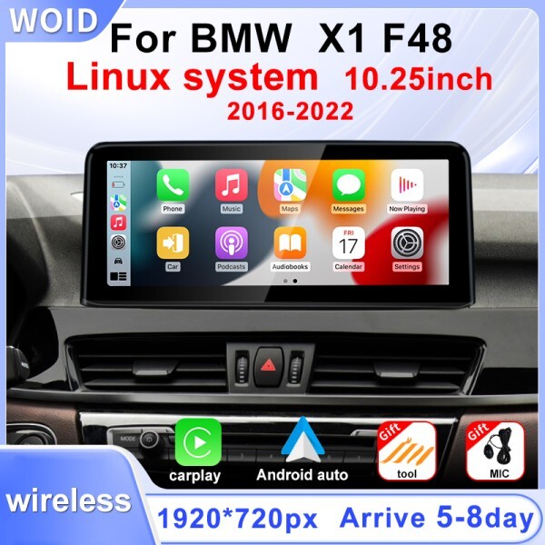 [오늘출발] 추억템 안드로이드 자동 무선 자동차play 자동차 멀티미디어 플레이어 BMW X1 F48 NBT EVO 2016-2023 10.25