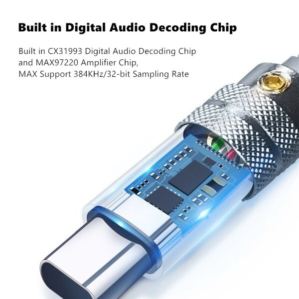 [오늘출발]가성비 FENGRU DY9 PRO 듀얼 코어 CX31993 + MAX97220 변환기 유형 C ~ 4.4/3.5/2.5 DAC 이어폰 앰프 USB C