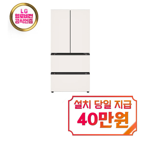 [오늘출발] LG전자 렌탈 - LG 디오스 AI 오브제컬렉션 김치톡톡 김치냉장고 491L (오브제컬렉션 베이지) / Z490MEEF11 60개월약정 월93900원