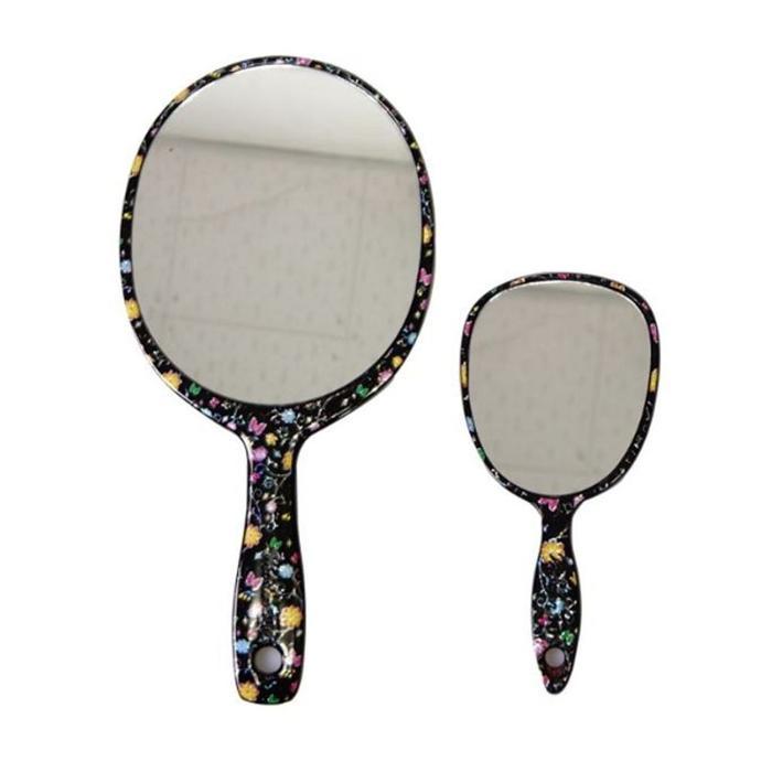 손거울 메이견고한크업 화장 거울 미용 핸드미러 손잡이 중