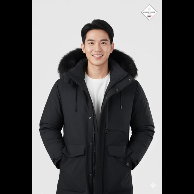 코오롱스포츠 kolonsport 남성 안타티카 롱 다운 TLJDW25641BLK