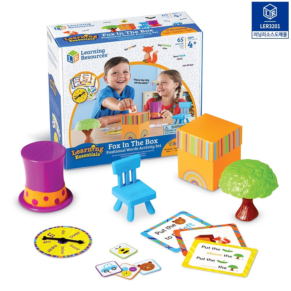 [오늘출발] 러닝리소스 폭스인더박스 영어게임 위치말하기 보드게임 룰렛 카드놀이 기초영어 학습 어린이