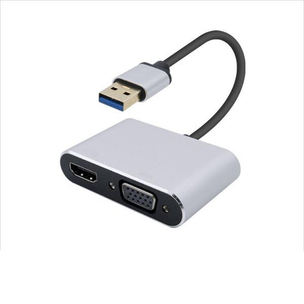 [라이트컴]Coms FW407 USB3.0 to HDMI VGA 컨버터 갤럭시북 맥북 듀얼모니터 고해상도 출력 지원