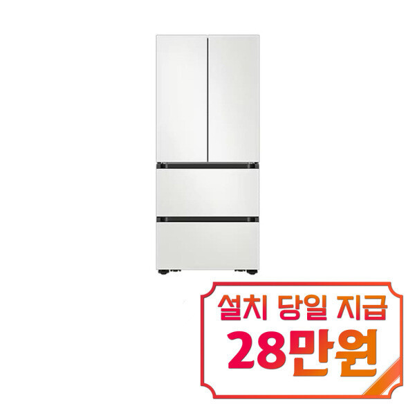 [오늘출발] 삼성전자 렌탈 - 삼성 비스포크 AI 김치플러스 4도어 키친핏 MAX 김치냉장고 420L (코타 화이트) / RK70F42M2A 60개월약정 월72900원