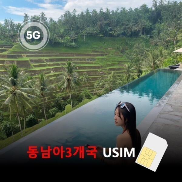 (이용일수 30일) 싱가포르 말레이시아 태국 유심 USIM 데이터 매일 1GB 초고속+저속무제한 이심통 유심칩