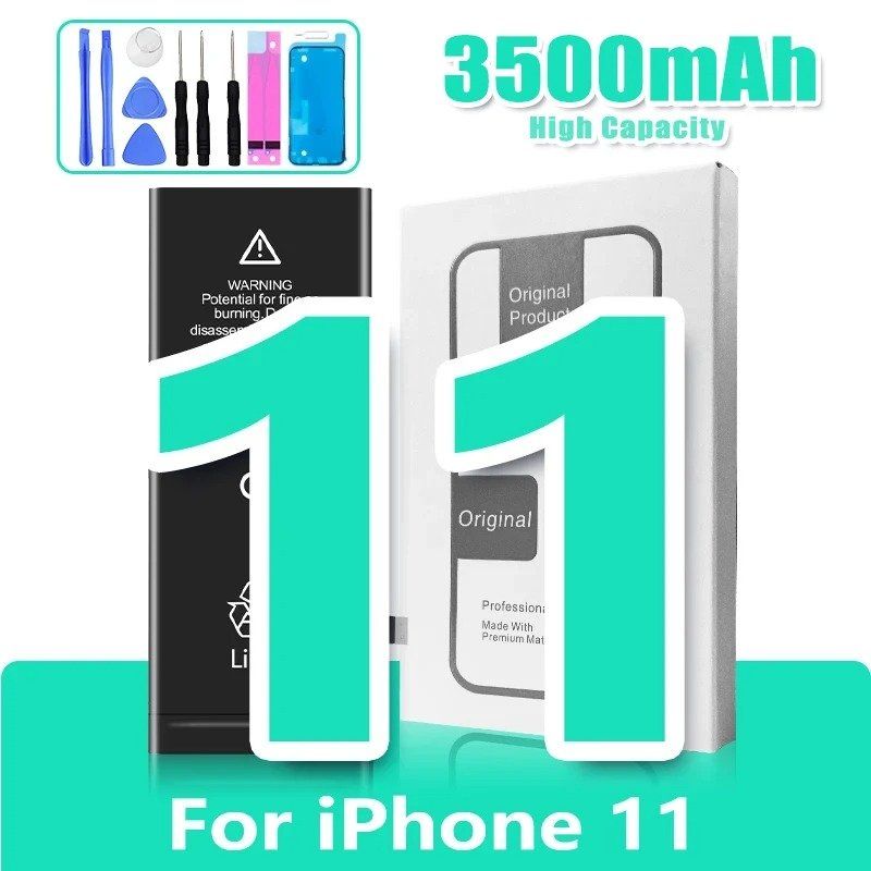 [해외] iPhone 무료 도구 키트 용 고용량 배터리 11 3500mAh HC CHINA
