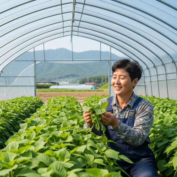 GAP인증하루담음 밀양깻잎 찹찹이 당일수확 당일출하 500g