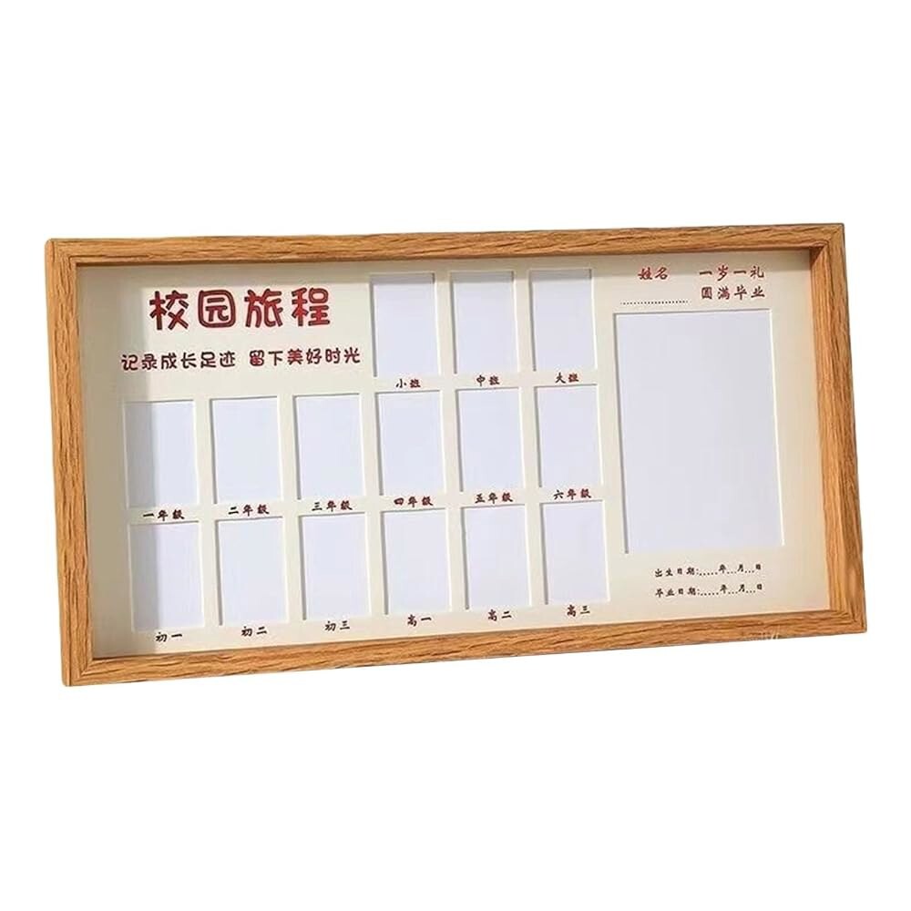 [오늘출발] 몽후이스 나무 학교 메모리 사진 액자 캠퍼스 소장품 사진 디스플레이 홀더 홈 데스크톱 장식