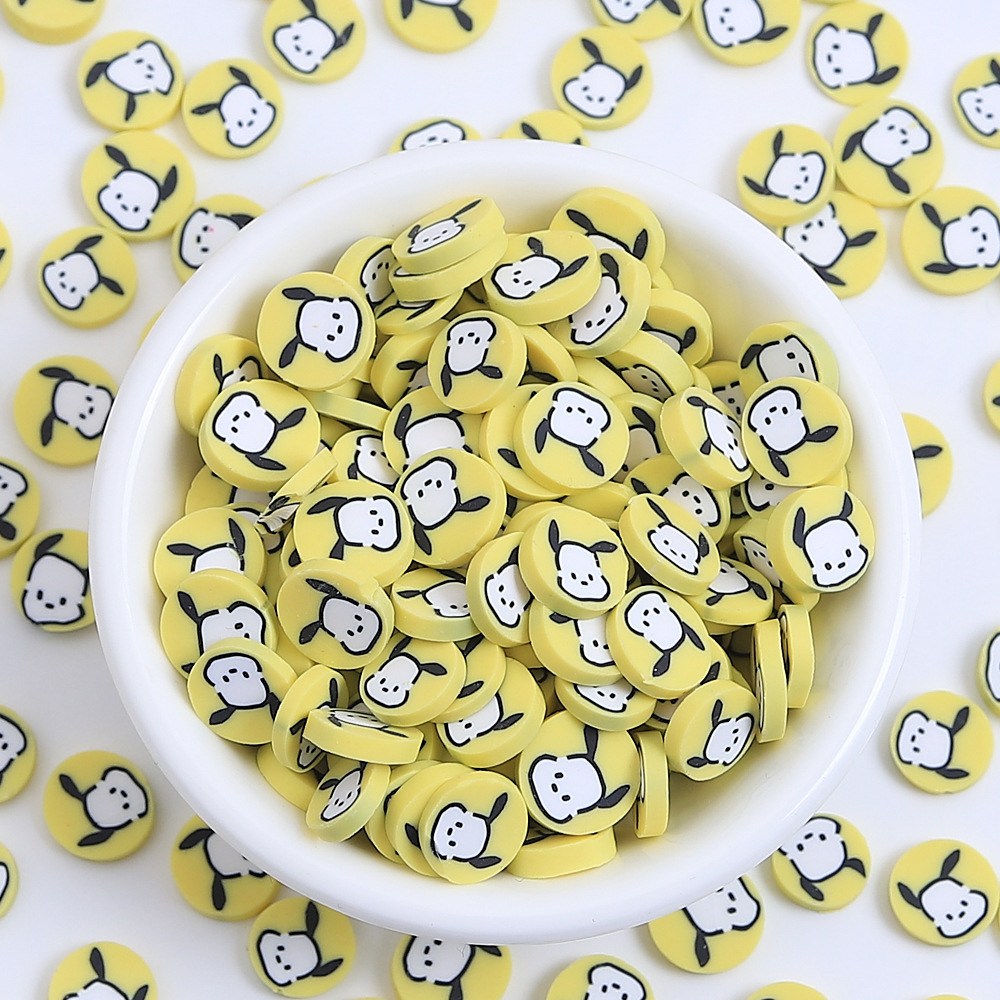 [오늘출발] 더하우스마켓 노란 강아지 얼굴 데코덴 파츠 10g 캐릭터 슬라임 꾸미기 미니얼 파츠