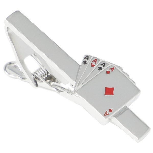 카지노 게임 포커 카드 다이아몬드 4 에이스 타이 바 아버지의 날 선물 클립 생일