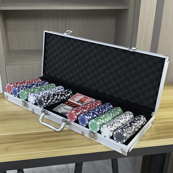 카지노칩 세트 국제규격 세븐 카드 포커칩 게임칩 500pcs