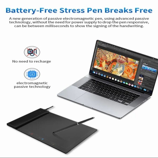 [오늘출발] 몽테조이 HavaPen YZ08 필기 패드 (Win/mac/Android) 플러그 앤 플레이. 펜이  디지털 드로잉 전자 태블릿