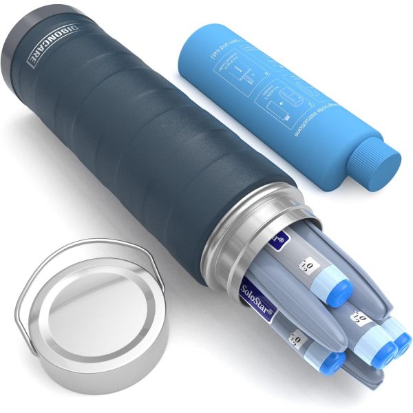 디슨케어 인터컨티넨탈 74H 7 인슐린 펜 쿨러 여행용 케이스 여행 당뇨병 약품 TSA 아이스팩 약물 당뇨 선