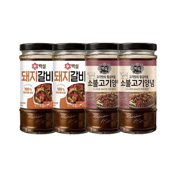 하프클럽/CJ제일제당 백설 돼지갈비양념 290g x2개+백설 소불고기양