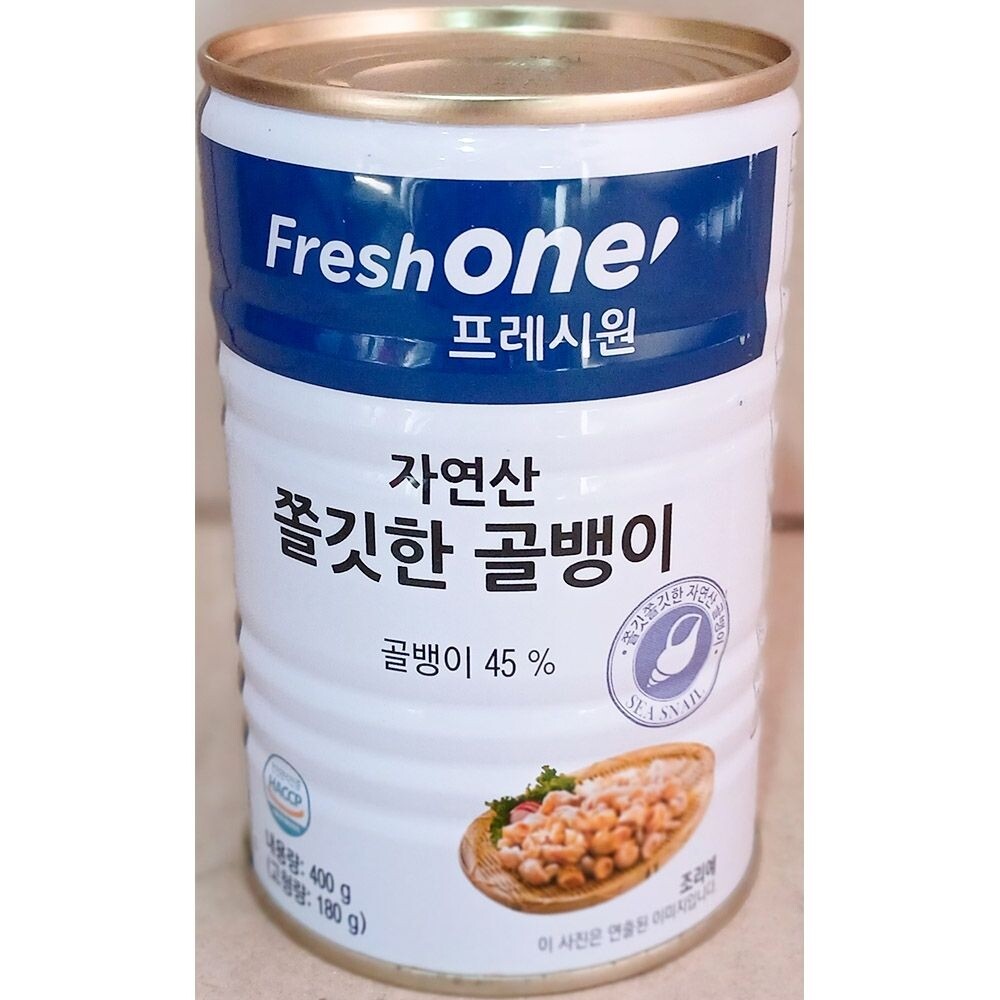 프레시원 쫄깃한 골뱅이캔 자연산 400g X12/식당/업소용/반찬/자취생/간단/요리/골뱅이/통조림/간식/수산물