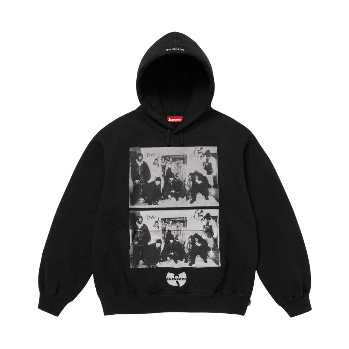정품 슈프림 Supreme x Wu-Tang Clan Hooded Sweatshirt 블랙 - 25FW 우탱 클랜 후드 스웨트셔츠 794569
