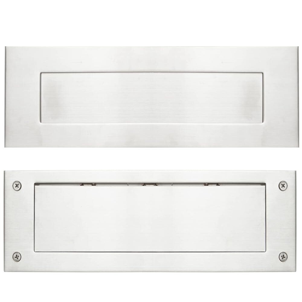 [오늘출발] PUGUO 솔리드 304 스테인리스 스틸 도어 우편 슬롯 전면 및 후면 부품 빅토리아 시대 편지함 플레이트 모든