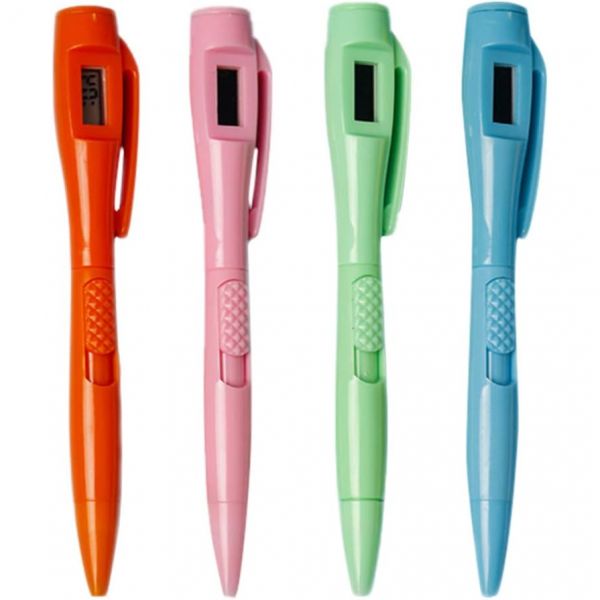 NUOBESTY 누오베스티 검은색 볼펜 4개 세트 디지털 시계가 플라스틱 펜 스타일러스 교체 작업용 젤 사무용