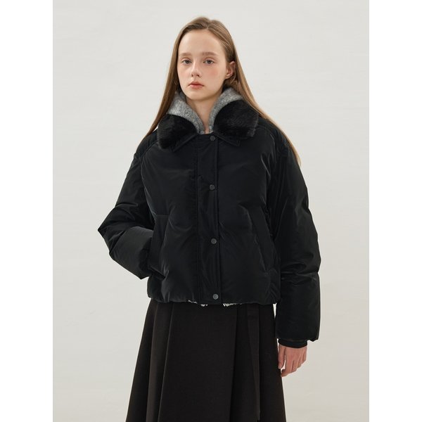 [신세계백화점]올리브데올리브 (광주신세계)탈부착 퍼카라 벨벳라이크 덕다운 점퍼 OP5WMA73