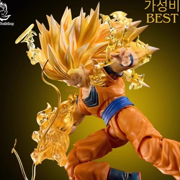 [오늘출발]새로운 Ssw 스튜디오 드래곤볼 Shf 피규어 3 초사이어인 손오공 헤드 조각 특수 효과 컬렉션 모델 장난감