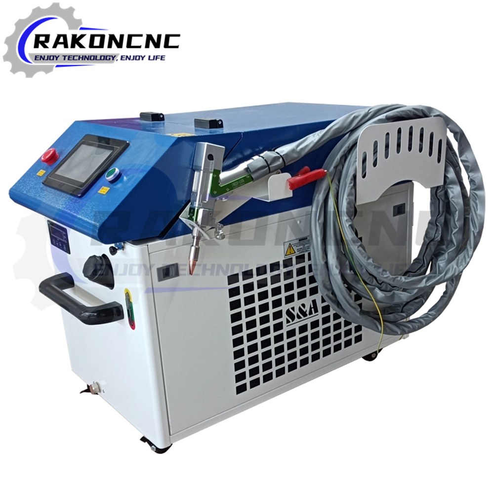 [오늘출발] Jinan Rakoncc2000w 미니 타입 4 in 1 휴대용 섬유 레이저 용접기 와이어 피더 포함 1000w 1500w