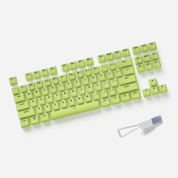 로지텍 한영 키캡 오로라 컬렉션 87키 더블샷 PBT 키캡 핑크