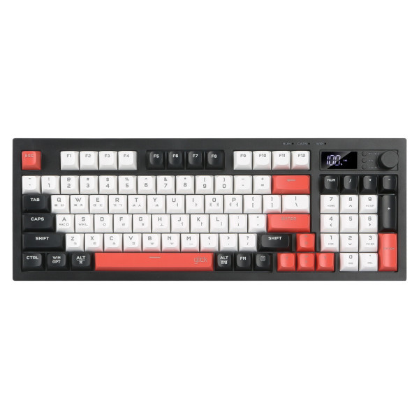 지클릭커 WK50 사일런스 M RGB 풀윤활 무소음 방수 무선 블루투스 LCD 키보드 94키 Poker RC1 1941788 J