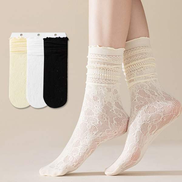 (콩심팥심)니삭스 봄 시스루 면 URK-345 코디 플라