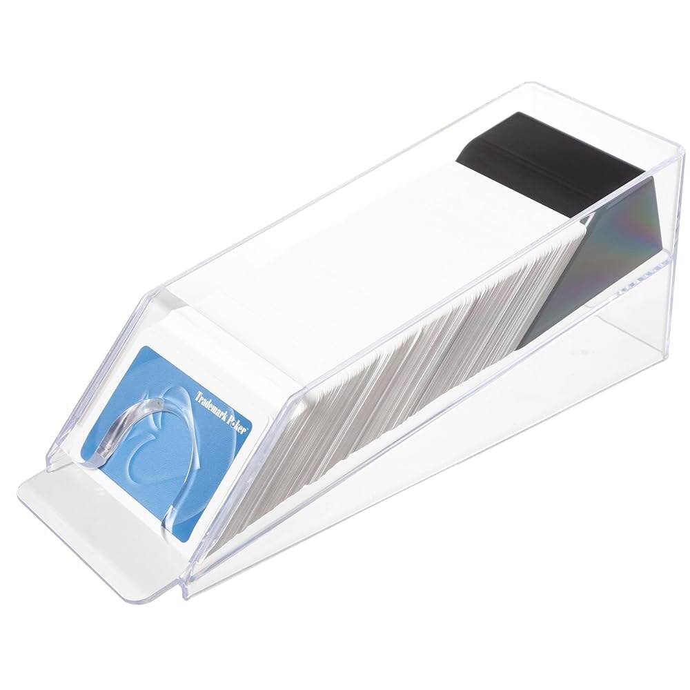 [오늘출발]상표 포커 6 덱 블랙잭 딜링 슈 아크릴 플레이 카드 홀더 6 덱의 플레이 카드 카지노 장비 및 카드 딜러