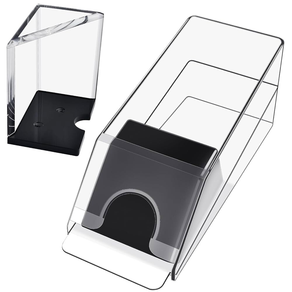[오늘출발] 엘레수노리 블랙잭 신발 및 폐기 트레이 클리어 블랙잭 거래 신발 카드 놀이용 아크릴 카드 디스펜서 블랙