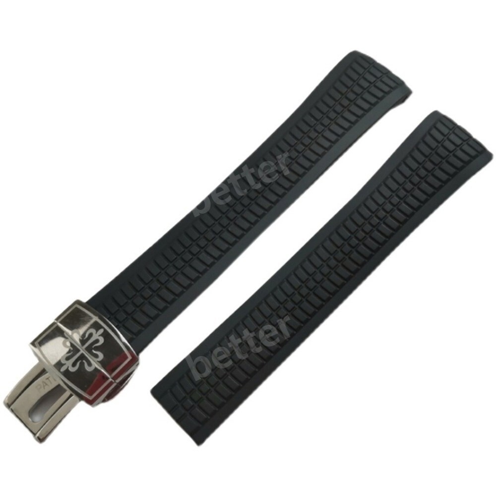 [오늘출발] [호환] 호환 필립 파텍 PP 체인 버클 실리콘 러버 스트랩 시계 밴드 아쿠아넛