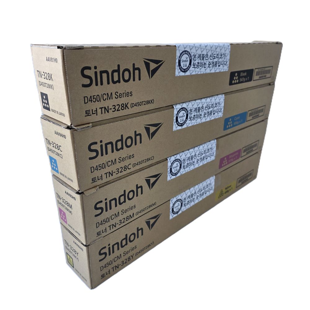 [오늘출발] 신도리코 신도리코 정품 D450T28KK D450T28KC D450T28KM D450T28KY 4색 세트 TN-328 실사진
