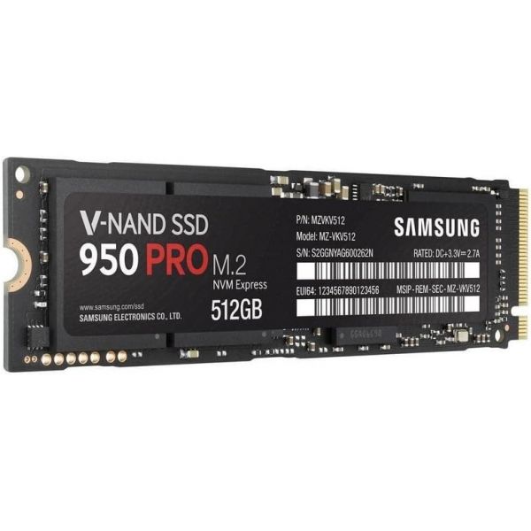 삼성 950 프로 시리즈 512GB PCIe NVMe M.2 Internal SSD MZV5P512BW