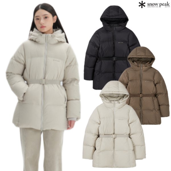[신세계백화점]스노우피크 (대구신세계)스노우피크 티피코 여성 후드 벨티드 다운 자켓 S24WWTDJ03