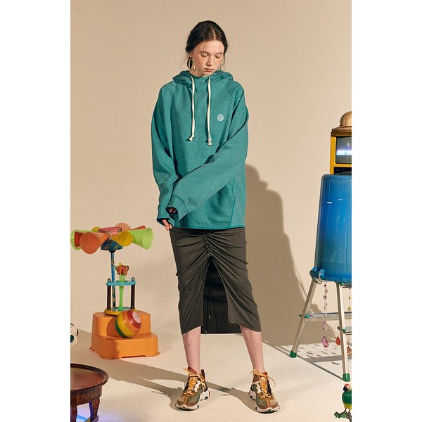 (테이즈)Sedo Jersey String Skirt_Charcoal