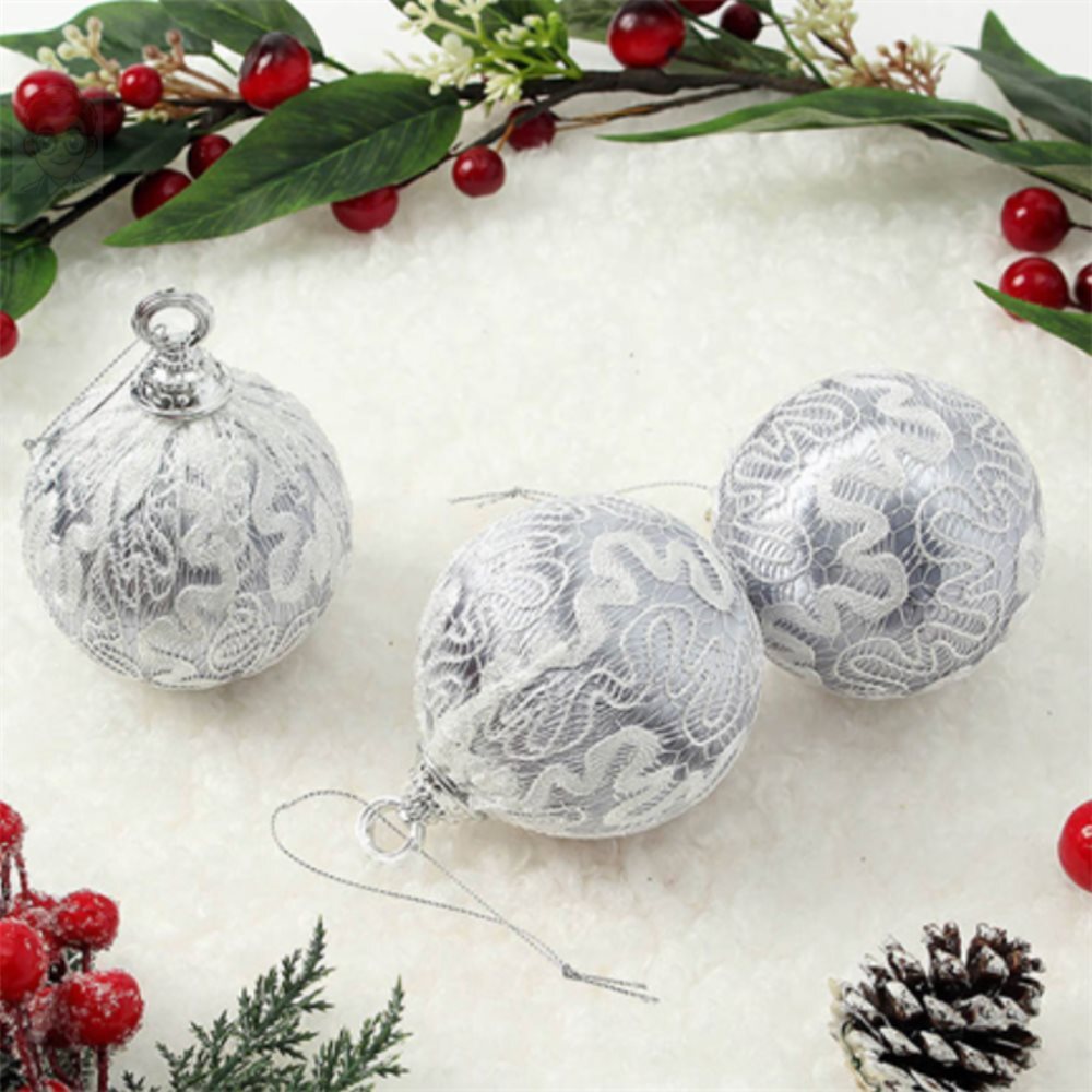 [오늘출발] 크리스마스장식볼초콜릿 트리장식볼골드 크리스마스소품 장식볼 3P세트(8CM) (실키레이스2)