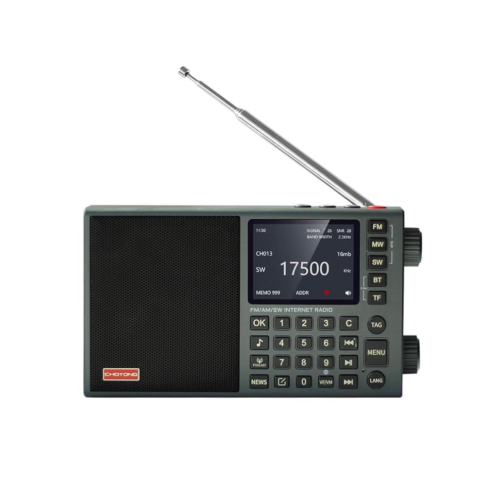 CHOYON 온G LC90 미니 휴대용 멀티 밴드 스마트 인터넷 라디오 - Wi-Fi/4G AM/FM 장파 및 단파 SSB 블