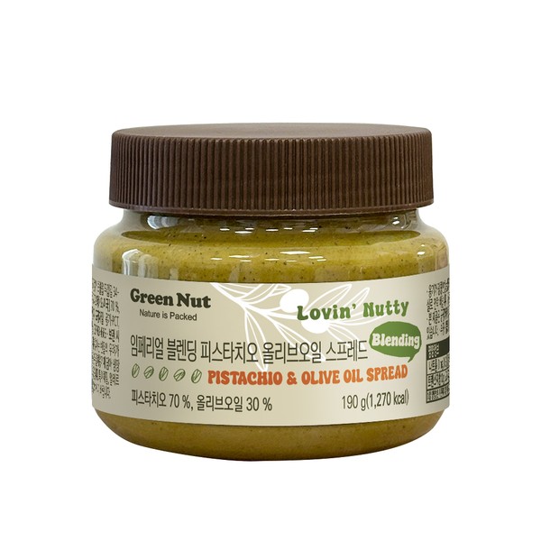 임페리얼 블렌딩 피스타치오 올리브오일 스프레드 190g 100 견과류 버터 페이스트