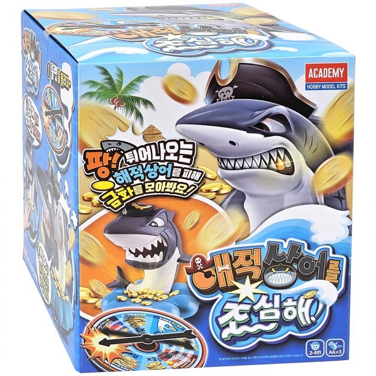 [오늘출발] 아카데미과학 룰렛게임 해적상어를 조심해 복불복 확률 놀이 보드 게임