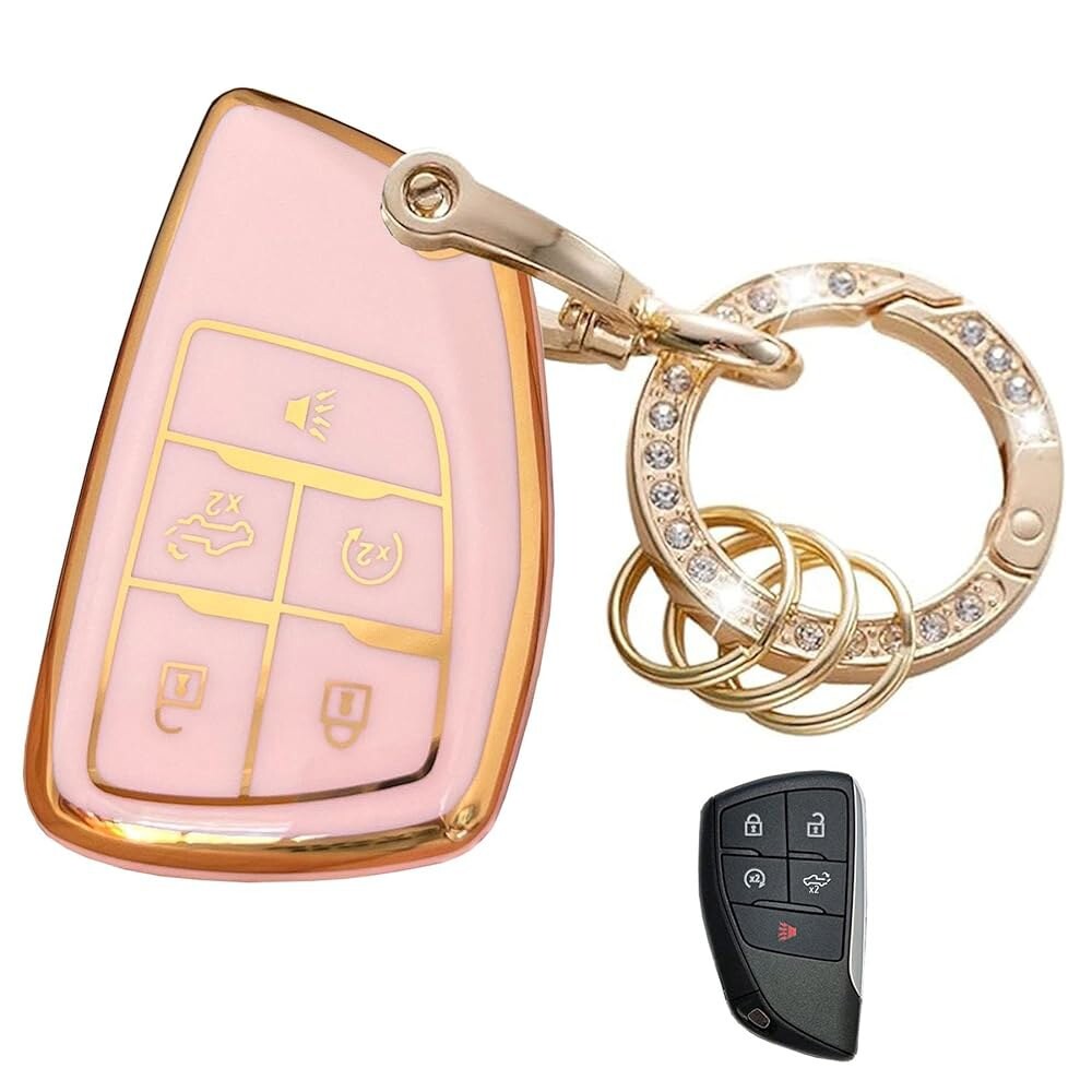 [오늘출발] 케프둘 쉐보레 포브 커버 보호 홀더 2021 2025 타호 교외 GMC 유콘 데날리 실버라도 스마트 5B 골드 핑크